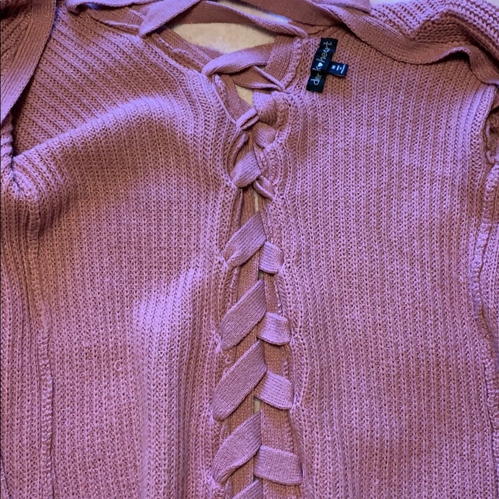 pink cardigan